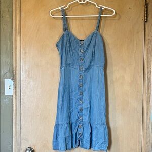 Staccato Blue Button-Down Mini Dress